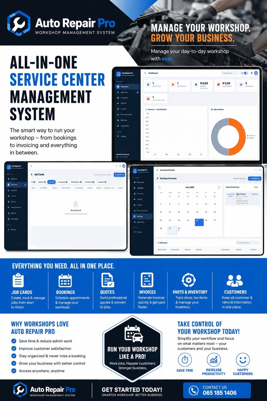Auto Repair Pro dashboard