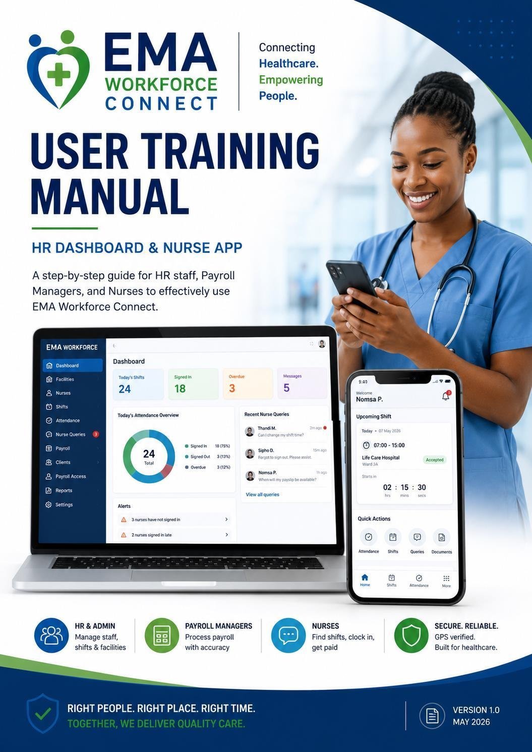EMA Workforce Connect dashboard and app